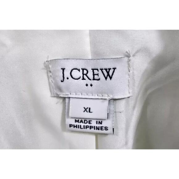 J Crew Coat Womens XL White Sherpa Teddy Faux Shearling Fuzz Shawl Cocoon Shawl - Picture 3 of 11